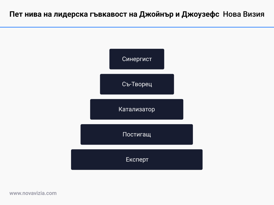 Петте нива на лидерска гъвкавост на Джойнър и Джоузефс