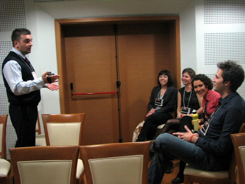 Тодор Христов на TEDxBG 2010 с организаторите тодор христов tedxbg